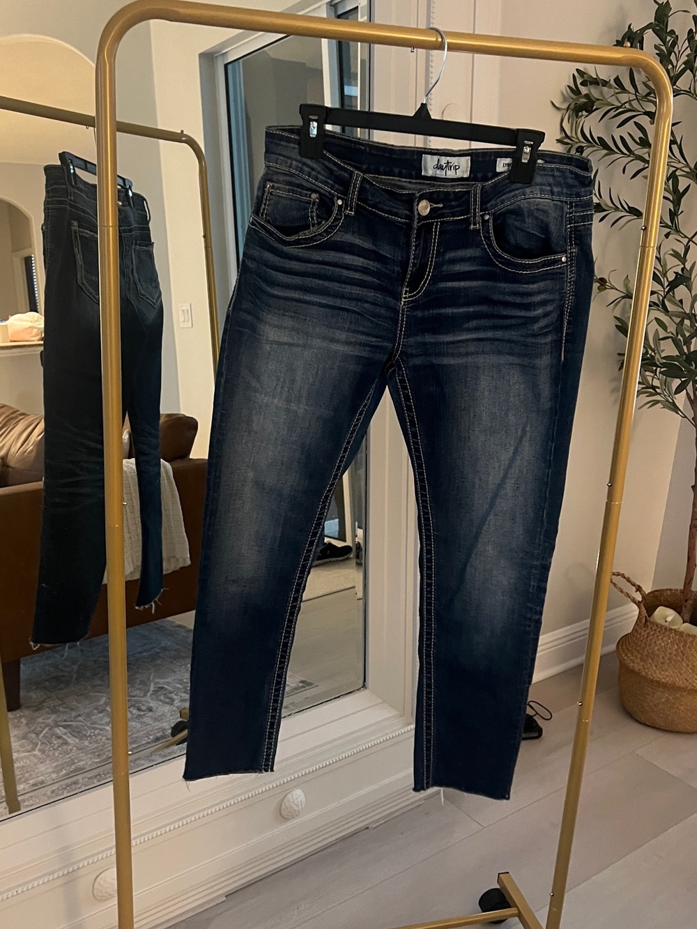 Daytrip Dark Indigo Cropped Ankle Jeans